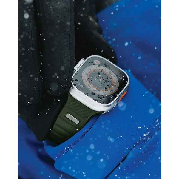 UNIQ Stride FKM Rubber vodeodolný remienok Apple Watch 49/45/44/42mm tmavo zelený - Remienky - Obrázok eff135712eba4292913217c6ad724794