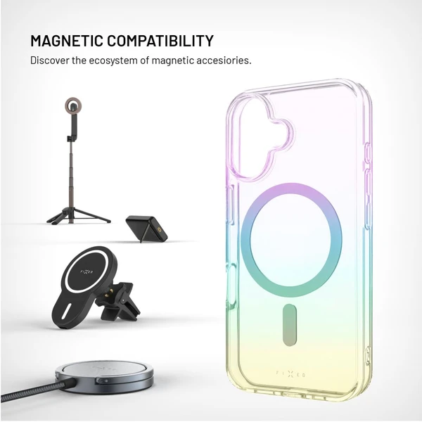 FIXED MagRainbow kryt s MagSafe Apple iPhone 16 dúhový - Puzdra - Obrázok f027e30f08cc46fb8e4d2966b4b15baf