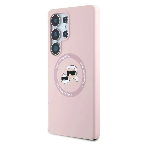 Karl Lagerfeld Liquid Silicone K&CH Heads MagSafe kryt Samsung Galaxy S25 Ultra ružový - Puzdra - Obrázok f037e4cbf73d4e9895fb26992829b5b8