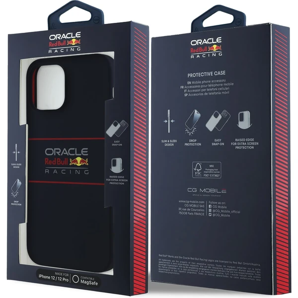 Oracle Red Bull Racing Silicone Horizontal Logo MagSafe kryt iPhone 12/12 Pre modrý - Puzdra - Obrázok f04ba106adc14570811173a10058e44f
