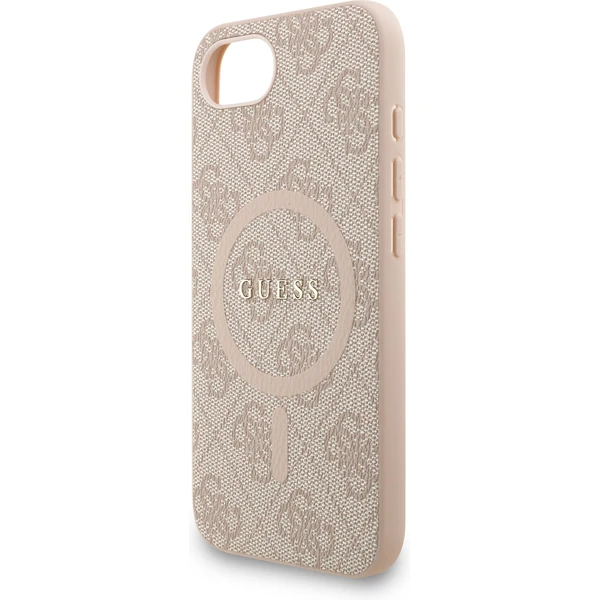 Guess PU Leather 4G Farebný krúžkový remienok MagSafe kryt iPhone 17e/16e ružový - Puzdra - Obrázok f05fcd9f93804511b3123919b0876d39