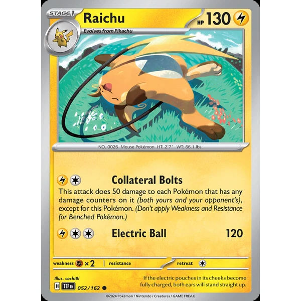 Raichu (TEF 052) - Temporal Forces [Holo] - Kusové karty - Hlavný obrázok