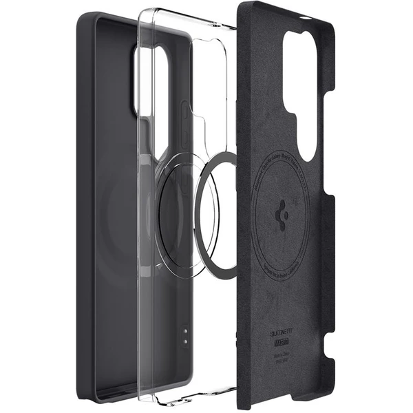 Spigen Silicone Fit MagSafe kryt Samsung Galaxy S25 Ultra čierny - Puzdra - Obrázok f0959a1043a2439d8d848e65d569386a