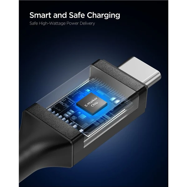 Spigen Essential USB-C/USB-C napájací kábel 240W 1,2m čierny - Káble a redukcie - Obrázok f0961e44b47a43beb0320c7e433f03a1
