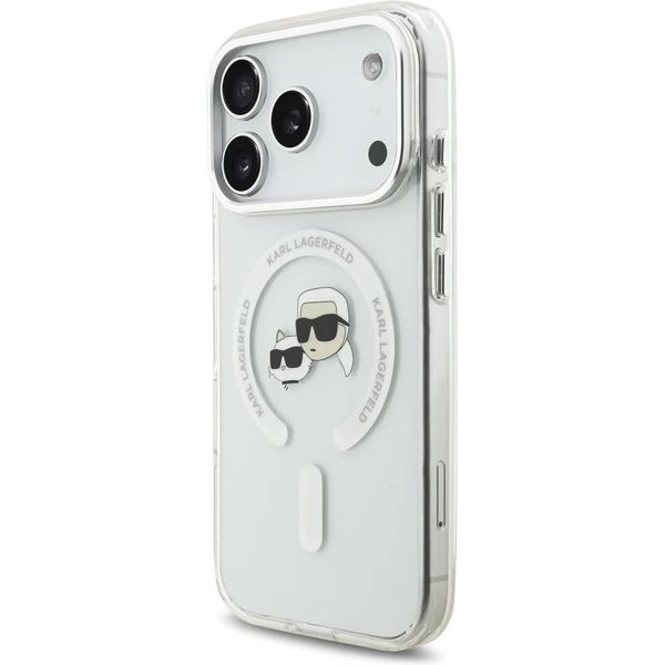 Karl Lagerfeld IML K&CH Heads Metal Frame MagSafe kryt iPhone 17 Pro číry - Puzdra - Obrázok f0a48912fe4c4543b2c255d2f69f067b