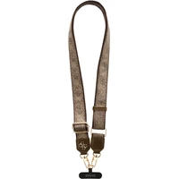 Guess Crossbody popruh PU 4G Metal Logo hnedý - Popruhy a crossbody