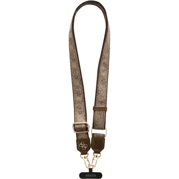 E-shop Guess Crossbody popruh PU 4G Metal Logo hnedý