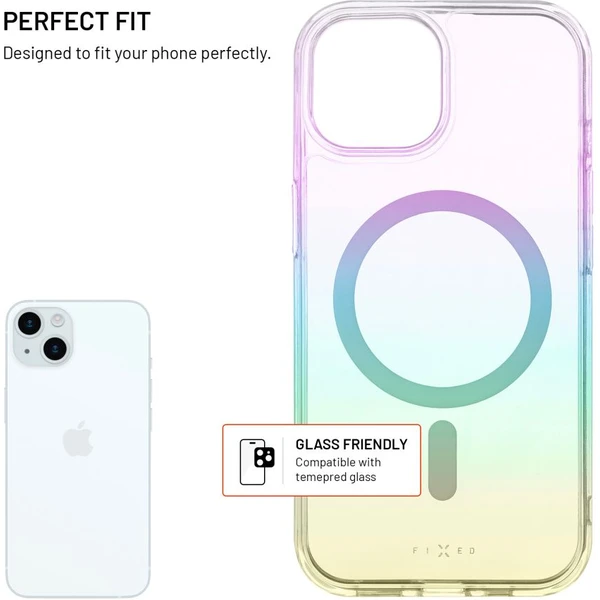 FIXED MagRainbow kryt s MagSafe Apple iPhone 15 dúhový - Puzdra - Obrázok f0a91dec05ee44558d205b57846a8c96