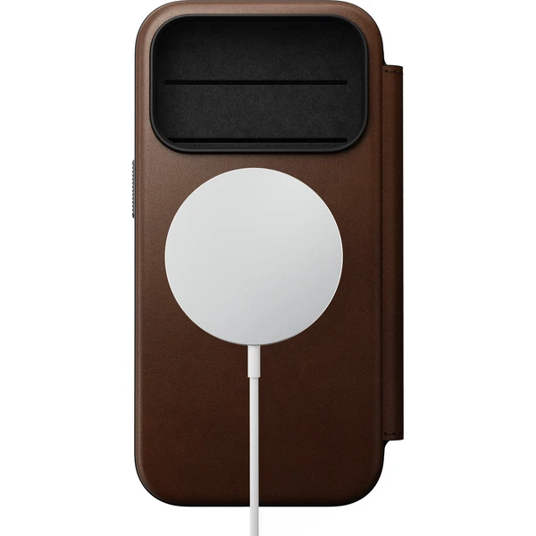 Nomad Modern Leather Folio MagSafe kožené puzdro iPhone 18 Pro Brown - Puzdra - Obrázok f0a98eecd402465d9a436d24db543530