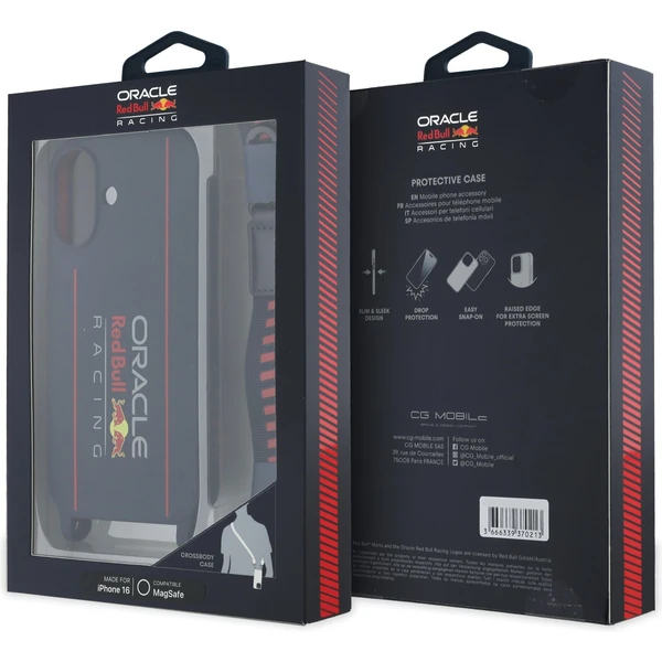 Oracle Red Bull Racing Silicone Vertical Logo MagSafe zadný kryt + Crossbody popruh iPhone 16 modrý - Puzdra - Obrázok f0b0ca5cd222447bb0c568746377da2e