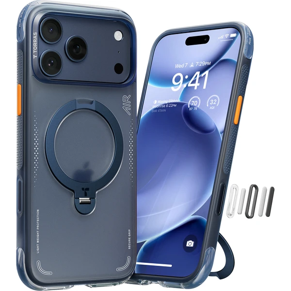 Torras Ostand Q3 Air MagSafe kryt iPhone 17 Pro midnight blue - Puzdra - Obrázok f10e973d5b3f4b59b36c2499322ea074