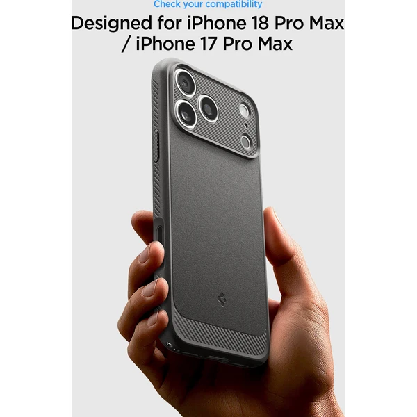 Spigen Rugged Armor MagSafe kryt iPhone 18 Pro Max/17 Pro Max sivý - Puzdra - Obrázok f116f6cca49e434cbbaabb273e20e0b8