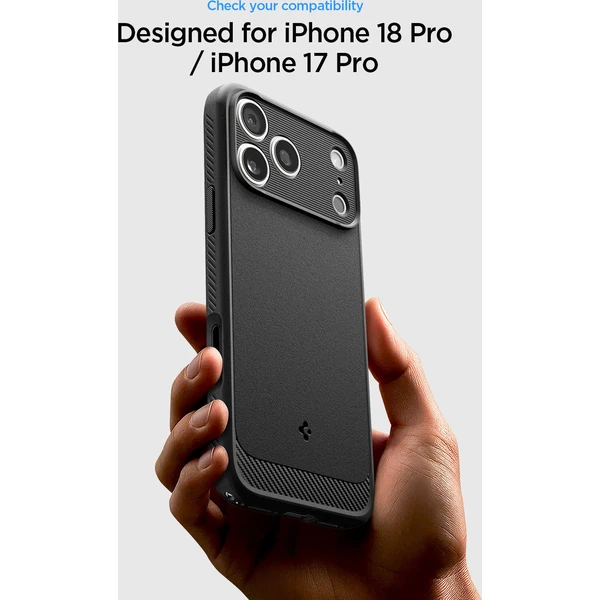 Spigen Rugged Armor MagSafe kryt iPhone 18 Pro/17 Pro matná čierna - Puzdra - Obrázok f144dbbd7d3e42ed9863fe73420a630b
