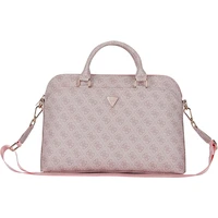 Guess PU 4G Triangle Logo taška na notebook 13/14/15" ružová - Crossbody