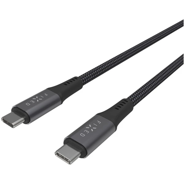 FIXED Multimediálny kábel USB-C napájací a dátový kábel 4K/60Hz, 20Gbps, 240W, 1,2m sivý - Káble a redukcie - Obrázok f1944b3fbd3e49cdabe9e0a5873461fa