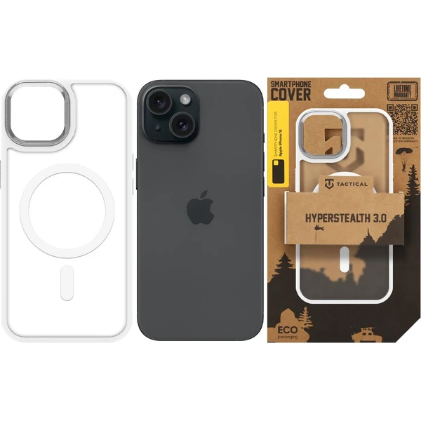 Tactical MagForce Hyperstealth 3.0 Kryt pre Apple iPhone 15 Snow White - Puzdra - Obrázok f1a0fbb807b8423698e6df2d43b0863a