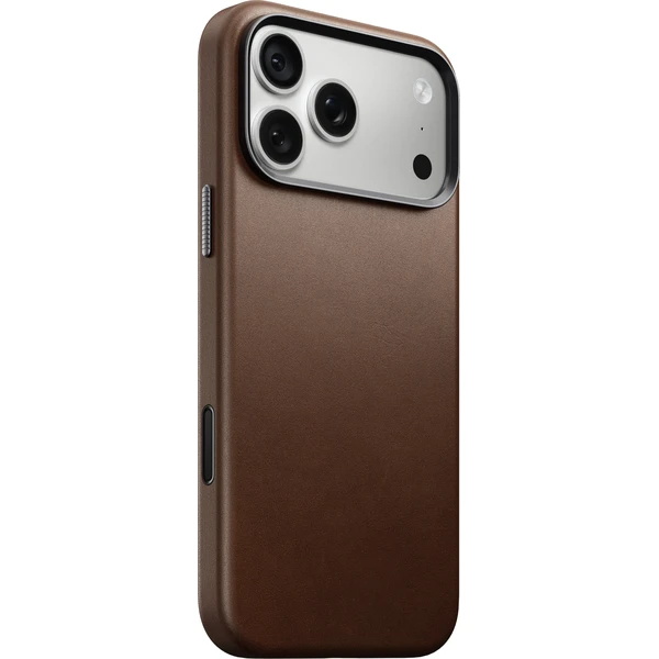 Nomad Traditional Leather MagSafe kožený kryt iPhone 17 Pro Max/18 Pro Max Brown - Puzdra - Hlavný obrázok