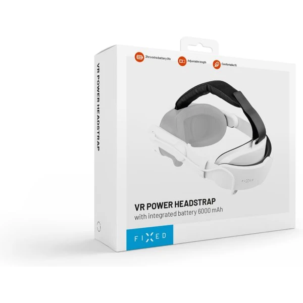 FIXED VR Power Headstrap náhlavný popruh s batériou Meta Quest 3/3S (6000 mAh), biely - Pomôcky pre virtuálnu realitu - Obrázok f1b8d546de5f4a1a8068a803564398be