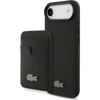 Lacoste Iconic Petit Pique MagSafe kryt + peňaženka iPhone Air čierny - Puzdra