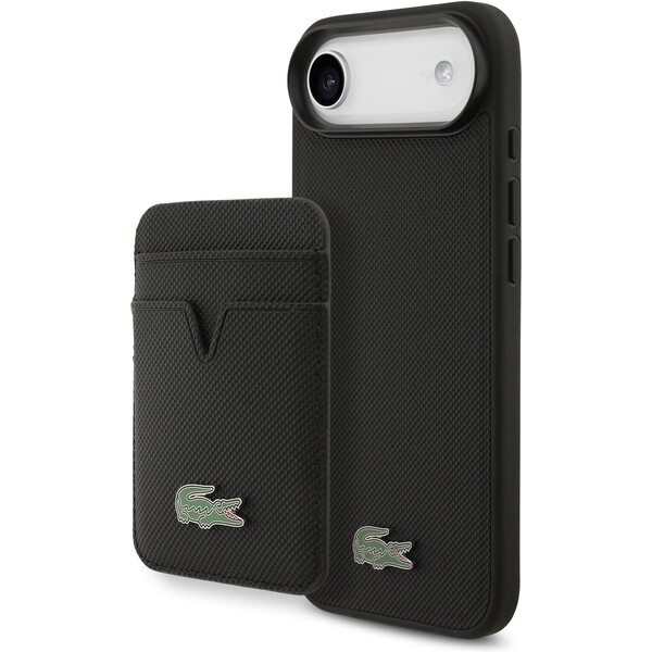 E-shop Lacoste Iconic Petit Pique MagSafe kryt + peňaženka iPhone Air čierny