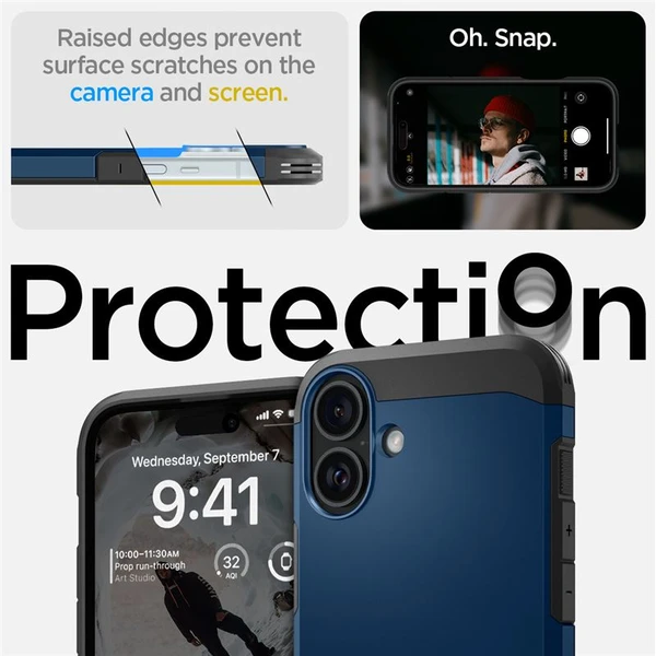 Spigen Tough Armor MagSafe kryt iPhone 16 navy blue - Puzdra - Obrázok f1bec2872685465ca34b9c845192740b