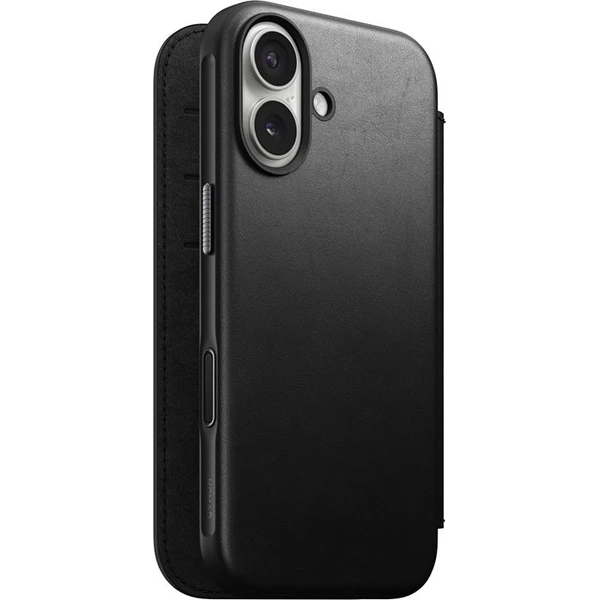 Nomad Modern Leather Folio MagSafe kožené púzdro iPhone 17 Black - Puzdra - Hlavný obrázok