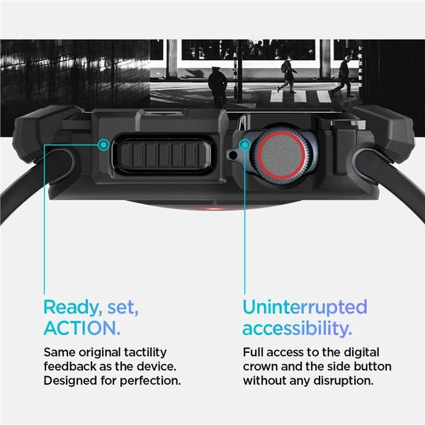 Spigen Rugged Armor kryt pre Apple Watch 10/11 (42mm) matne čierny - Puzdra - Obrázok f20bf4e0051b430baffe78e808c2c6ef