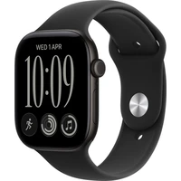 Apple Watch Series 12 Cellular (42mm) Černý hliník s černým sportovním řemínkem M/L - Inteligentné hodinky