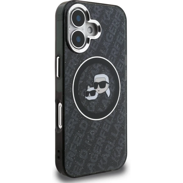 Karl Lagerfeld IML K&CH Heads Repeated Logo MagSafe kryt iPhone 16 čierny - Puzdra - Obrázok f23bf8a4a2f04d11a0352a91dd65ddd3