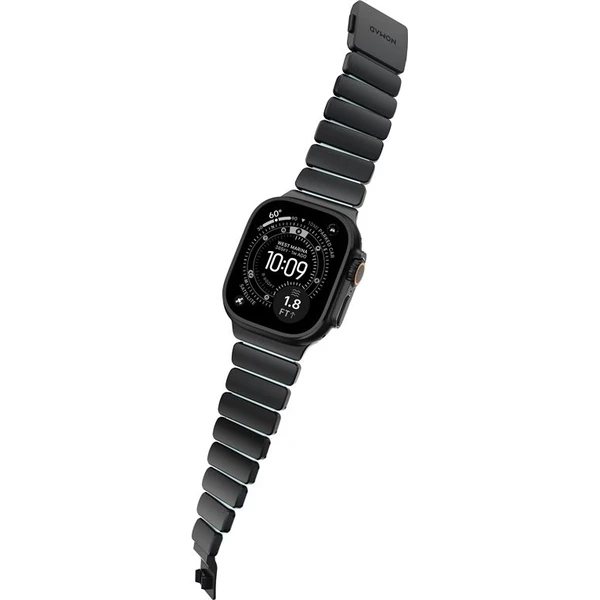 Nomad Stratos Band FKM remienok Apple Watch 45/46/49mm Black Titanium/Icy Blue - Remienky - Obrázok f2750c4896684b22a3965ccd82544f66