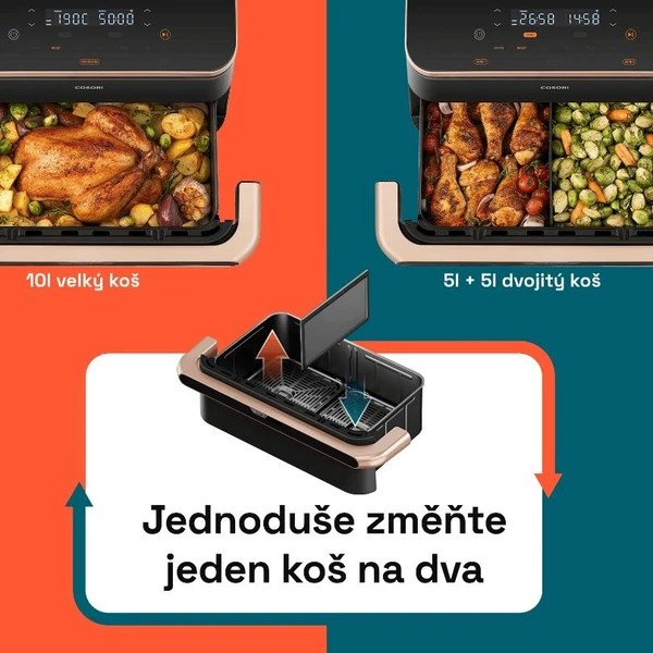 Cosori TF101S Dual blaze TwinFry 10l vzdušná fritéza čierna - Fritézy - Obrázok f29a53c83d9446ca82ac5ed01435b888