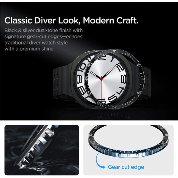 Spigen Bezel Tune (Diver) ochranný krúžok Galaxy Watch8 (44mm) čierny - Puzdra - Obrázok f29f28c39d9241fd9d8edfd9c851ef9c