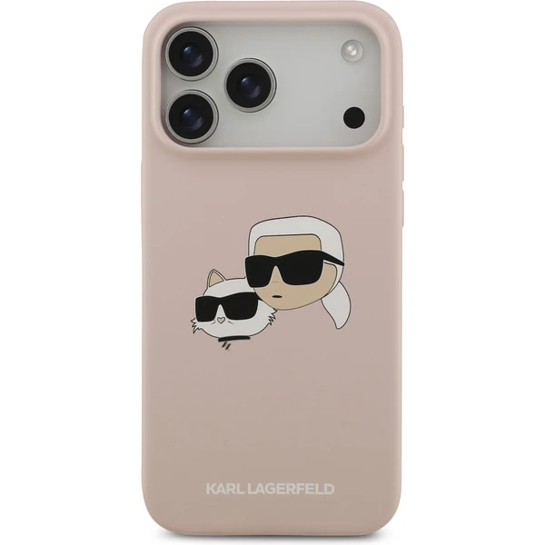 Karl Lagerfeld Liquid Silicone Double Heads MagSafe kryt iPhone 17 Pro Max ružový - Puzdra - Obrázok f30045ba72884daba8039cee85a370a0