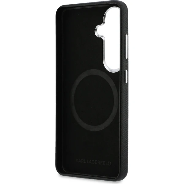 Karl Lagerfeld kožený kryt K&CH Heads Magnetic pre Samsung Galaxy S26 čierny - Puzdra - Obrázok f308c0856b6e4a329dff5a6a361b7d16