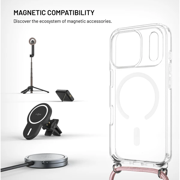 FIXED MagPure Neck kryt s ružovou šnúrkou na krk pre Apple iPhone 18 Pro - Puzdra - Obrázok f32428ed48f74a21b49bca8430072651