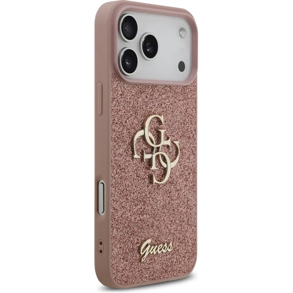 Guess PU Fixed Glitter 4G Metal Logo kryt iPhone 17 Pro Max ružový - Puzdra - Obrázok f33f716e25754168bd7d56eba53b09fb