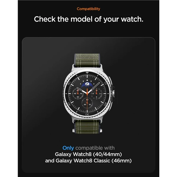 Spigen Fabric Band remienok (suchý zips) Samsung Galaxy Watch8 46/44/40mm zelený - Remienky - Obrázok f356c7d321a74a00a266db038e3f76ed