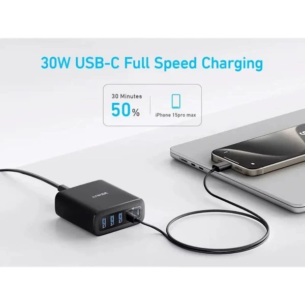 Anker nabíjacia stanica 112W 3xUSB-C, 3xUSB čierna - Nabíjačky - Obrázok f35f2b08fa8541d6852247a7973b2a34