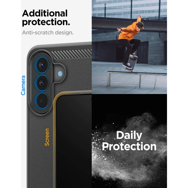 Spigen Rugged Armor kryt Samsung Galaxy A57 5G matná čierna - Puzdra - Obrázok f3663b9354514d0282e4e786718ef40a