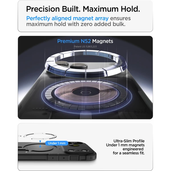 Spigen Tough Armor T MagSafe kryt iPhone 18 Pro/17 Pro black - Puzdra - Obrázok f37de333c09842e5b21c285ddee89db1