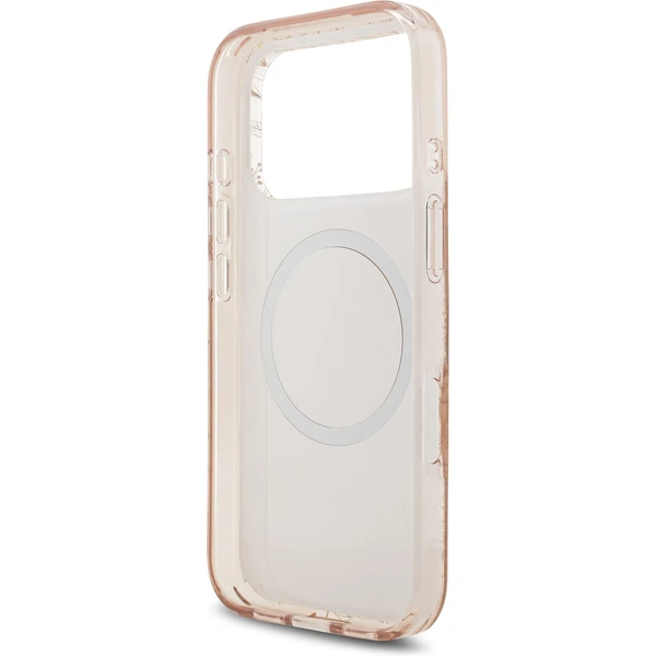 Guess IML Flowers Allover Strap MagSafe kryt iPhone 17 Pro ružový - Puzdra - Obrázok f386931acc894be9ae4ecddff4bdf919