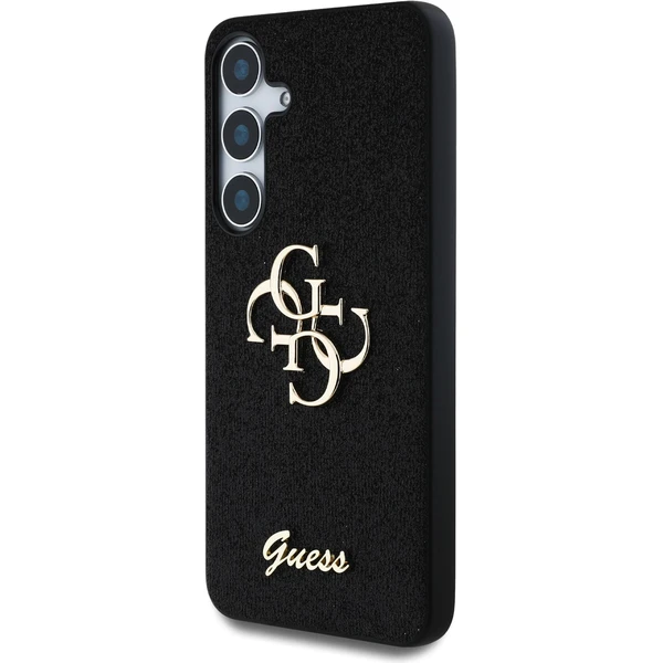 Guess PU Fixed Glitter 4G Metal Logo kryt Samsung Galaxy S25 čierny - Puzdra - Obrázok f387686bb0cf486aaeb663737db1503b