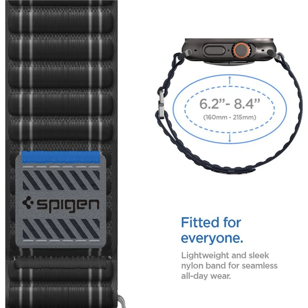 Spigen Fabric Band remienok (suchý zips) Apple Watch 49/46/45/44mm čierny - Remienky - Obrázok f3878fd09c944711b3907d0bffe5391a