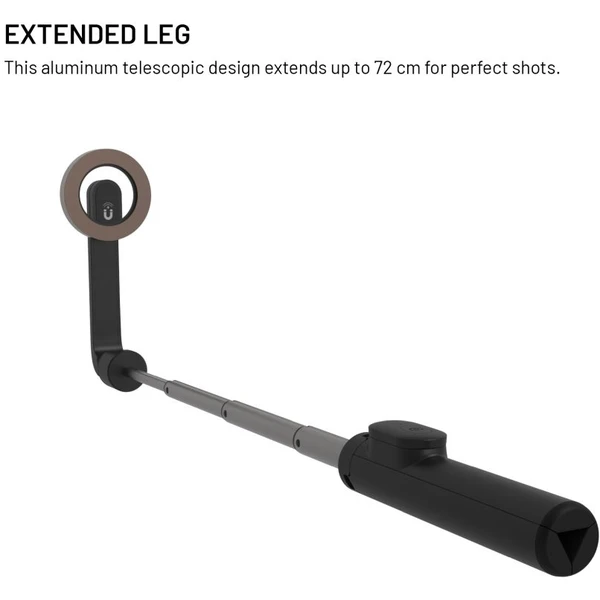 Selfie stick s tripodom FIXED MagSnap s podporou MagSafe a bezdrôtovou spúšťou, čierny - Držiaky - Obrázok f39dbf018614430e93bc7e7c273935f5
