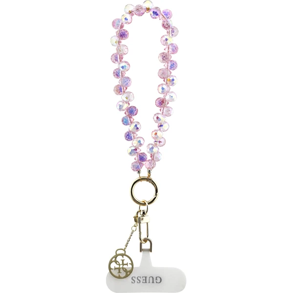 Guess univerzálny popruh na ruku Crystals 4G Charm ružový - Popruhy a crossbody - Hlavný obrázok