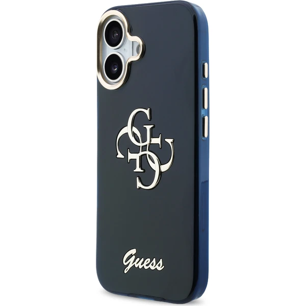 Guess IML 4G Script Metal Logo kryt iPhone 17 modrý - Puzdra - Obrázok f3ec4aa571b346daaddab6ec5a14e742