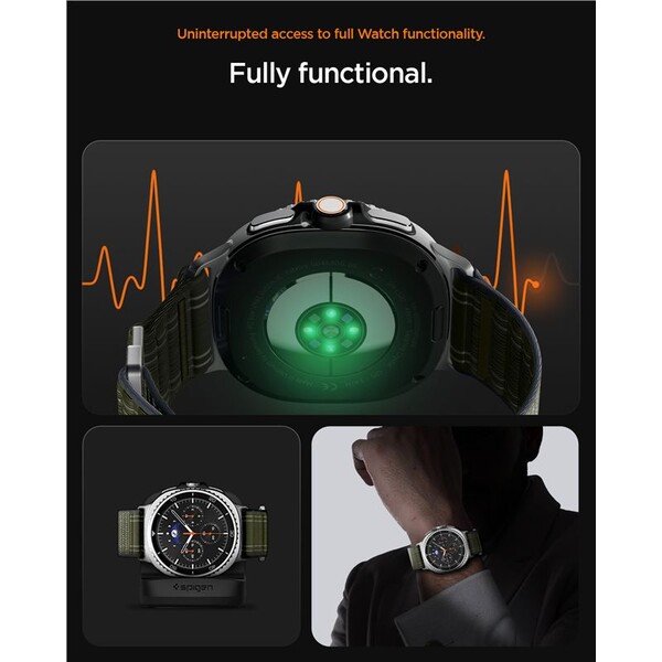 Spigen Fabric Band remienok (suchý zips) Samsung Galaxy Watch8 46/44/40mm zelený - Remienky - Obrázok f3ec56c228e443ceb364ddcc51870764