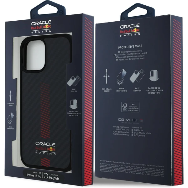 Oracle Red Bull Racing Carbon Powerbar MagSafe kryt iPhone 12/12 Pre čierny - Puzdra - Obrázok f408bb300e1045178af01a1c1e4deb61