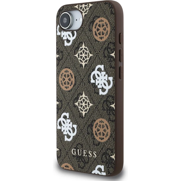 Guess PU 4G Peony MagSafe kryt iPhone 17e/16e hnedý - Puzdra - Obrázok f40aac24ee5a48de86120cc6ef72f2d6