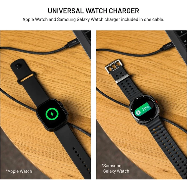 FIXED Power Watch kábel USB-C/USB-C a Apple/Samsung Watch nabíjačkou, 1,5 m, PD 60W šedý - Káble a redukcie - Obrázok f46634f45c064d9f9125b744c229734d